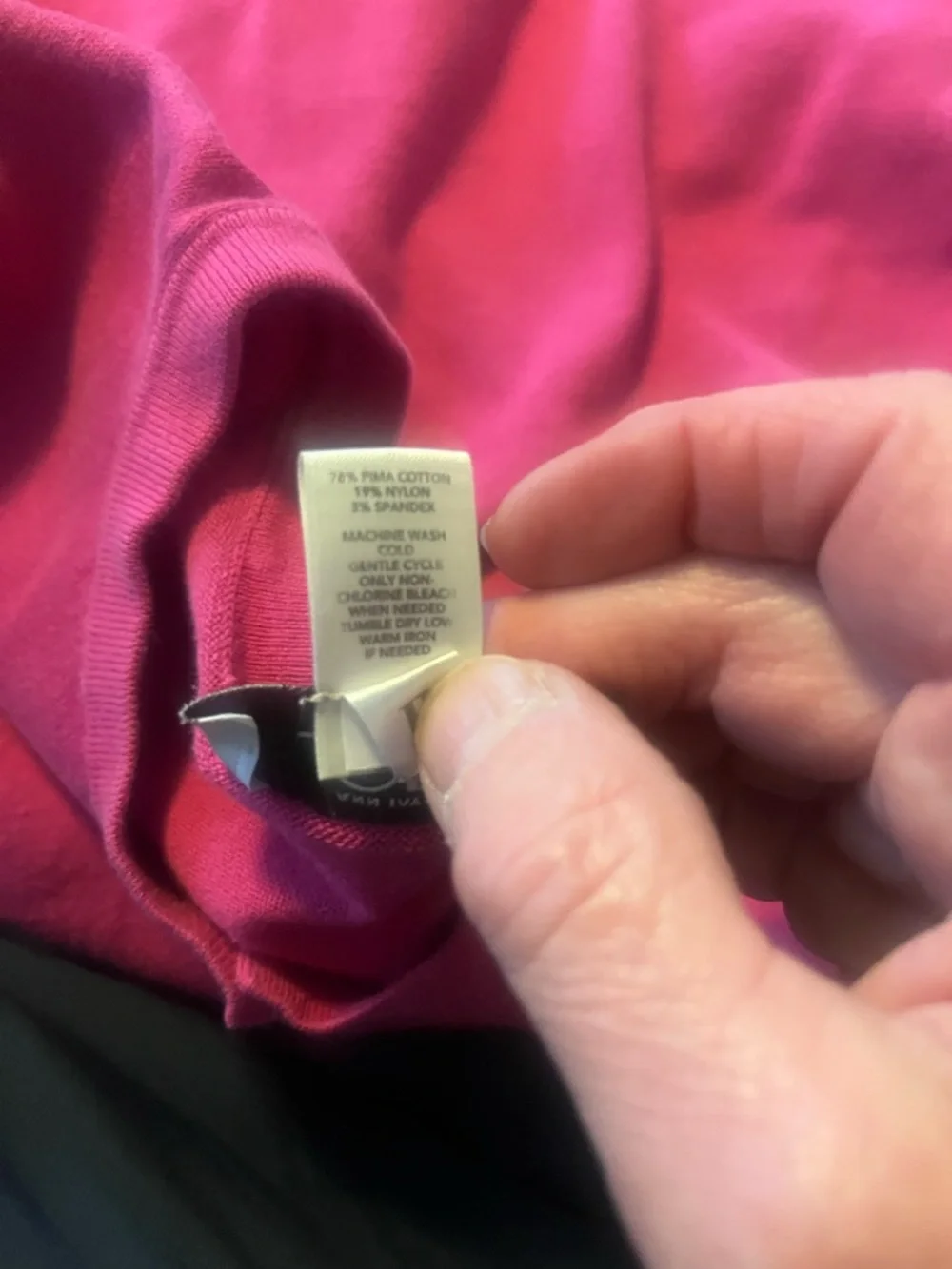 LOFT Fuchsia Crewneck Cardigan with Crystal Buttons - Picture 5 of 8